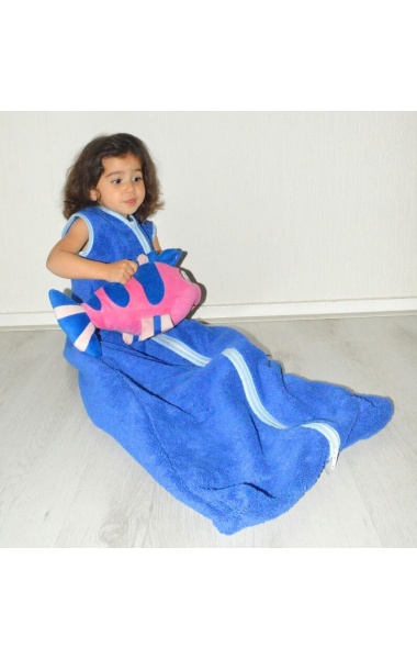 Kinderschlafsack Frottee - Cobalt
